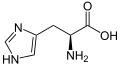 de: Struktur von L-Histidin; en: Structure of L-histidine