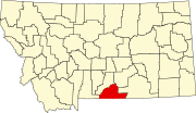 Carbon County map Map of Montana highlighting Carbon County.svg