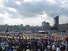 't Meskelplein in Addis Abeba bij 't gelieknaomeg festival.