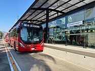 Metrobús de la Ciudad de México BRT-System mit Hochbussteig