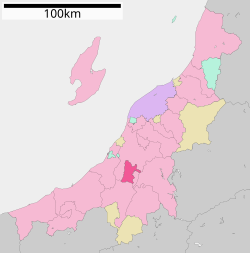 Location of Ojiya in Niigata