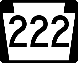 <span class="mw-page-title-main">Pennsylvania Route 222</span> Highway in Pennsylvania