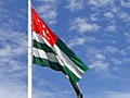 Flag of Abkhazia on flagpole