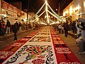 Image 49Sawdust carpet made during "The night no one sleeps" in Huamantla, Tlaxcala (from Culture of Mexico)