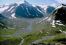 Vallée d'Álggavágge, dans le parc de Sarek.