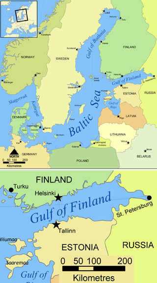 <span class="mw-page-title-main">Gulf of Finland</span> Arm of the Baltic Sea