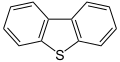 de: Struktur von Dibenzothiophen; en: Structure of dibenzothiophene