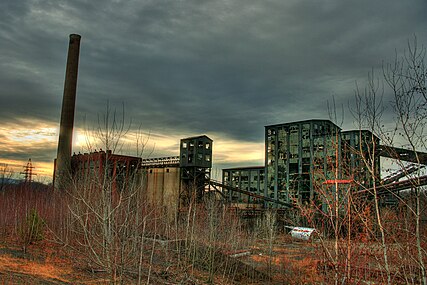 En forladt kulfabrik i Pennsylvania.