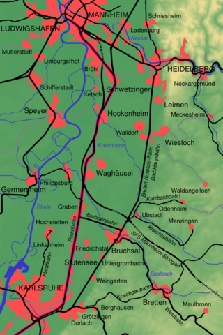 <span class="mw-page-title-main">Rhine Railway (Baden)</span> Railway line in Germany