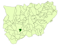 Location of La Guardia de Jaén in relation to province of Jaén