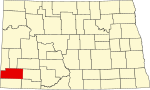 State map highlighting Slope County