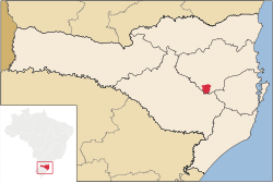 Location in Santa Catarina state