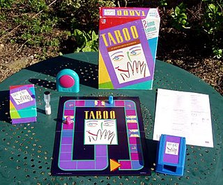 <i>Taboo</i> (game) 1989 word guessing party game