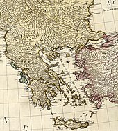 Part d'un mapa de la Mediterrània i les regions adjacents de William Faden, març de 1785