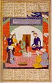 Indian ambassador, probably sent by the Maukhari King Śarvavarman of Kannauj, introducing chess to the Persian court of Khosrow I.[6][7]