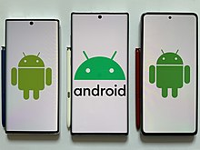 Android is the most popular mobile operating system and is used by virtually all mobile phones outside of IPhone models which use IOS Android phone.jpg