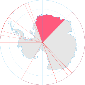 Location of Queen Maud Land (highlighted in red)