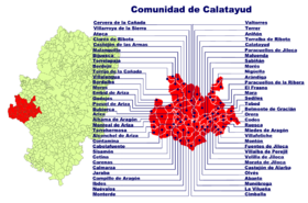 Localisation de Comunidad de Calatayud