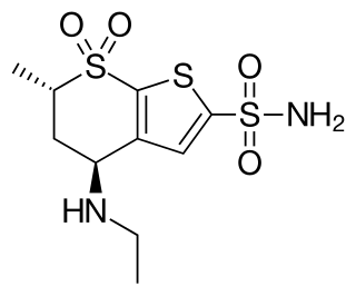 <span class="mw-page-title-main">Dorzolamide</span> Chemical compound