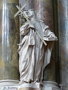 Statue of Saint Hedwig in Engelszell Abbey