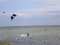 Sailing a waterboard (kitesurfing)