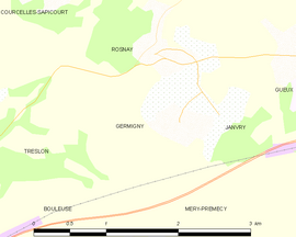 Mapa obce Germigny