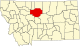 State map highlighting Chouteau County