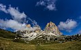 Il massiccio del Sassolungo visto dal Passo Sella