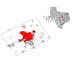 マクレナン郡内の位置の位置図