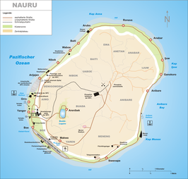 Kaart van Nauru