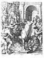 Image 22Perillos being forced into the brazen bull that he built for Phalaris (from List of mythological objects)