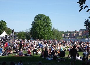 Parken på sommaren.