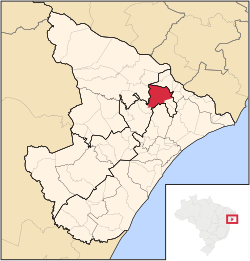 Location of Aquidabã in Sergipe