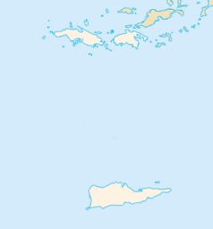 Mapa konturowa Wysp Dziewiczych Stanów Zjednoczonych, na dole znajduje się punkt z opisem „Saint Croix”