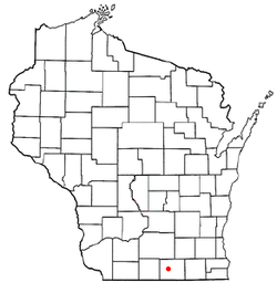 Location of Footville, Wisconsin