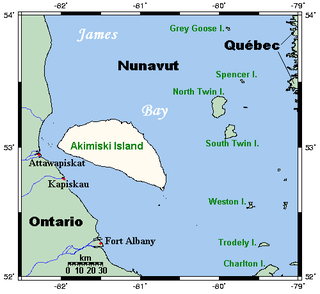 <span class="mw-page-title-main">Akimiski Island</span> Island in southern Hudson Bay