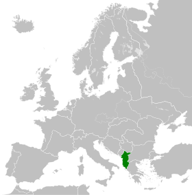 Localização de Reino da Albânia