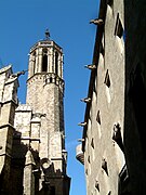 Bell tower with stair turret above the door of Saint Ivo