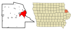 Location in the state of Iowa