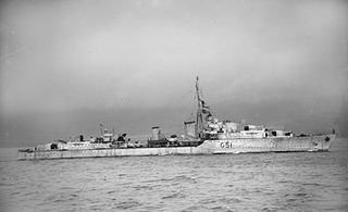 HMS <i>Ashanti</i> (F51) Destroyer of the Royal Navy