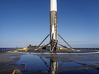 Falcon 9 flight 24's first stage on the drone ship