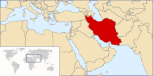 Kedudukan Iran di peta dunia