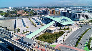 <span class="mw-page-title-main">Milpitas station</span> Transit center served by BART trains, VTA light rail and buses