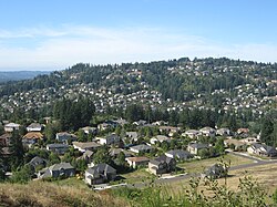 Happy Valley, on the southeast flank of Mount Scott