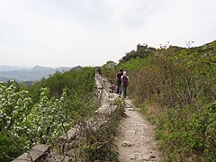 Mutianyu Great Wall, China. This is atop the wall on a section that has not been restored