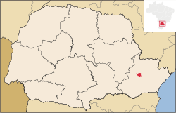 Location of Almirante Tamandaré, Paraná