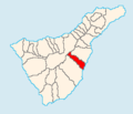 Map of Tenerife showing Fasnia