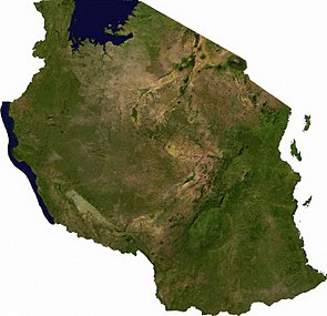 دید ماهواره‌ای از تانزانیا