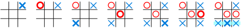 Game of tic-tac-toe, won by X