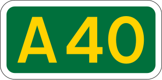 <span class="mw-page-title-main">A40 road</span> Road in Great Britain, connecting London to Wales